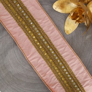 Декоративная лента Rosa Paradies: Glanz Diamanten 500*10 см Kaemingk фото 2
