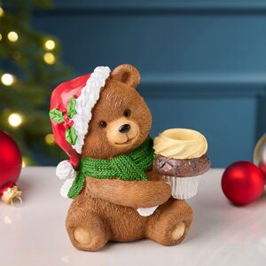Новогодняя фигурка-подсвечник Медвежонок Пьер: Веселое Рождество 13 см EDG фото 4