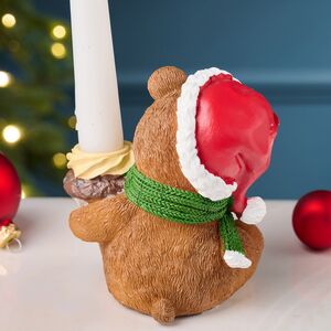 Новогодняя фигурка-подсвечник Медвежонок Пьер: Веселое Рождество 13 см EDG фото 6