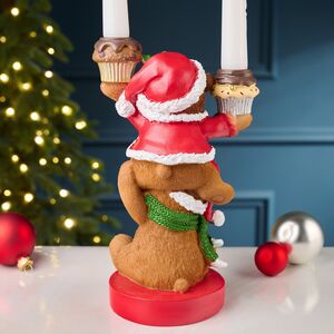 Новогодняя фигурка-подсвечник Медвежата: Веселое Рождество 25 см EDG фото 10