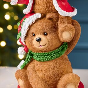 Новогодняя фигурка-подсвечник Медвежата: Веселое Рождество 25 см EDG фото 4