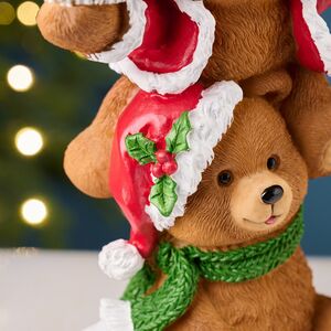 Новогодняя фигурка-подсвечник Медвежата: Веселое Рождество 25 см EDG фото 9