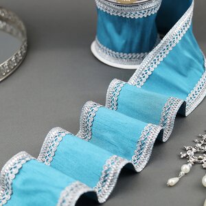 Декоративная лента Blue Blush: Кружево 500*10 см Kaemingk фото 1