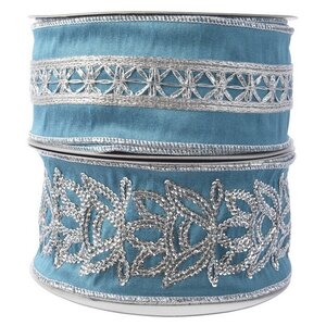 Декоративная лента Blue Blush: Цветок лотоса 1000*6 см Kaemingk фото 5