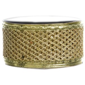 Декоративная лента Сеточка золотая 400*4 см Kaemingk фото 1