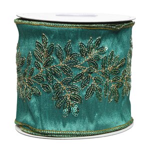 Декоративная лента Emerald Windsor: Искристая Ветвь 500*10 см Kaemingk фото 1