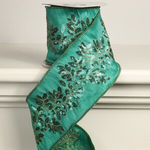 Декоративная лента Emerald Windsor: Искристая Ветвь 500*10 см Kaemingk фото 1