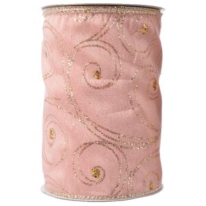Декоративная лента Розовые Мечты 270*13 см, органза Kaemingk фото 1