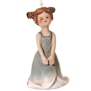 Елочная игрушка Девочка - Колокольчик, 8 см, подвеска ShiShi фото 1