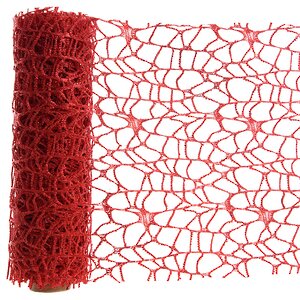 Декоративная лента Кружевная 200*15 см красная Kaemingk фото 1