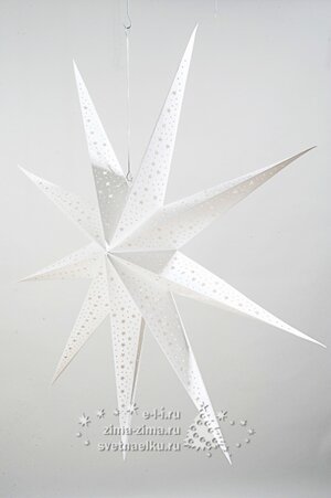 Объемная звезда из бумаги 120 см белая Kaemingk фото 1