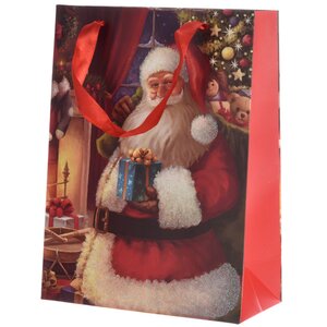 Подарочный пакет Добрый Санта с подарком 24*18 см Kaemingk фото 1