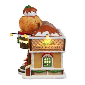 Светящаяся композиция Закусочная - Запеченное Яблочко 20*17 см, подсветка, на батарейках Lemax (Лемакс) фото 2