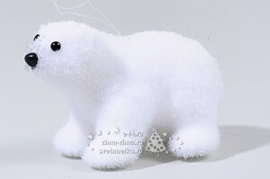 Елочная игрушка Мишка полярный, 13 см, подвеска Kaemingk фото 1