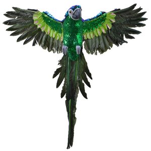 Декоративная фигура Императорский попугай Диего 70 см изумрудно-синий Kaemingk фото 2