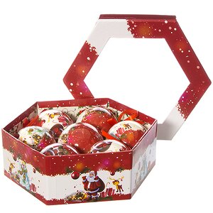 Набор шаров папье-маше Рождественские мотивы 7.5 см, 7 шт Kaemingk фото 3