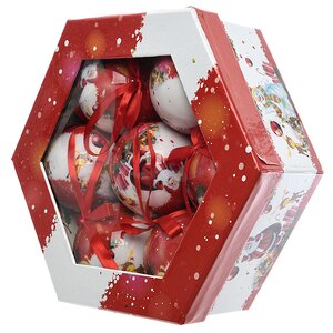 Набор шаров папье-маше Рождественские мотивы 7.5 см, 7 шт Kaemingk фото 4