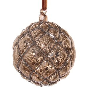 Набор винтажных шаров Блеск Античности, 10 см, 4 шт, стекло ShiShi фото 2