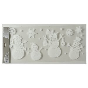 Новогодние наклейки на окна Снеговики 49*23 см Kaemingk фото 2