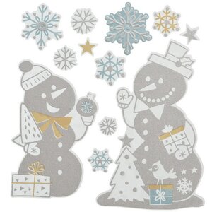 Новогодние наклейки Семейка Снеговиков 38*31 см Kaemingk фото 1