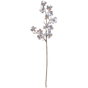 Ветка Цветущий Кизил серебряная  65 см ShiShi фото 4
