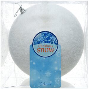 Елочный шар Снежок 14 см, подвеска Winter Deco фото 3