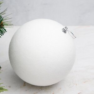 Елочный шар Снежок 14 см, подвеска Winter Deco фото 1