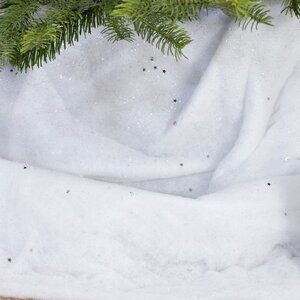 Покрывало Снежный Ковер с серебряными звездочками 250*100 см Kaemingk фото 2