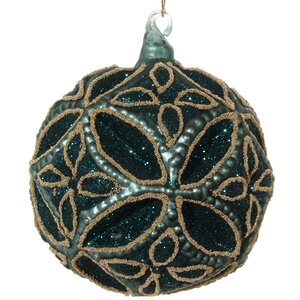 Набор винтажных шаров Тайны Востока 10 см изумрудный 3 шт, стекло, уцененный ShiShi фото 2