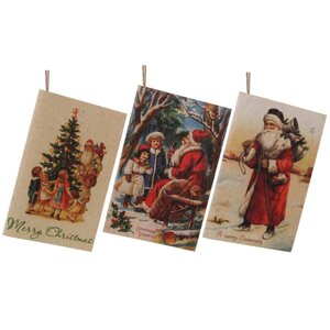 Набор елочных игрушек Рождественские открытки - Santa