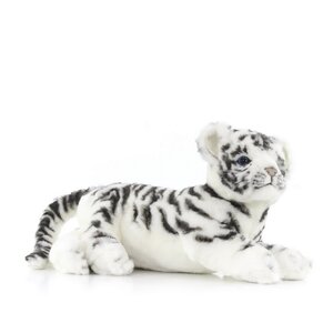 Мягкая игрушка Детеныш белого тигра лежащий 36 см Hansa Creation фото 4