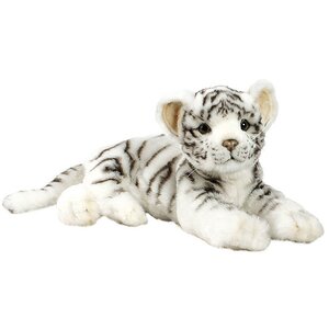Мягкая игрушка Детеныш белого тигра лежащий 36 см