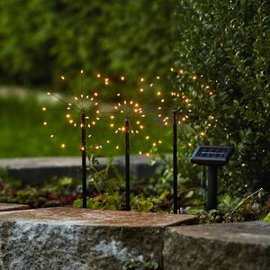 Садовые солнечные светильники Solar Firework 40*14 см, 90 теплых белых LED, 3 шт, IP44 Star Trading фото 3