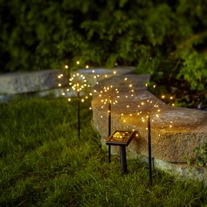 Садовые солнечные светильники Solar Firework 40*14 см, 90 теплых белых LED, 3 шт, IP44