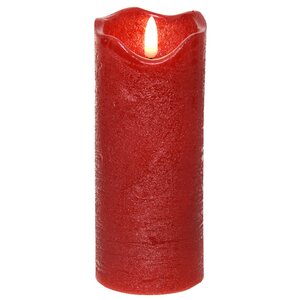 Светодиодная свеча с имитацией пламени Стелла 17 см красная восковая на батарейках Kaemingk фото 5