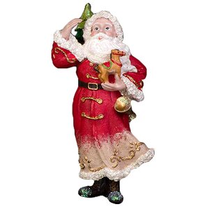 Елочная игрушка Санта Лесной с Лошадкой 12 см, подвеска Holiday Classics фото 1