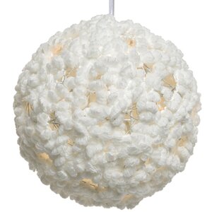 Светящийся шар Снежное Чудо 15 см, 10 теплых белых LED ламп, батарейки, таймер Kaemingk фото 3