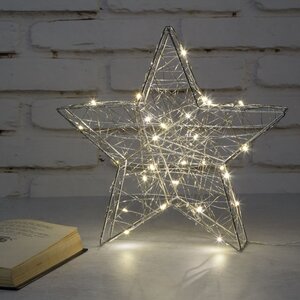Светодиодная фигура Звезда Lotta Shine 30 см, 30 теплых белых LED ламп, IP20 Kaemingk фото 1