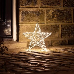 Светодиодная фигура Звезда Lotta Shine 50 см, 60 теплых белых LED ламп, IP20 Kaemingk фото 5