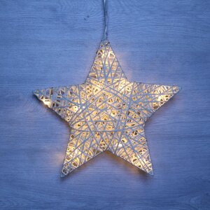 Светящаяся Звезда Млечного Пути 30 см, 10 теплых белых LED ламп, на батарейках Kaemingk фото 1