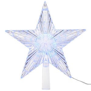 Светящаяся Звезда на елку 22 см, 5 разноцветных LED ламп, на батарейке Kaemingk фото 1