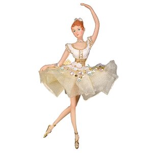 Елочное украшение "Балерина "Золушка" в танце, 15 см, подвеска Holiday Classics фото 1