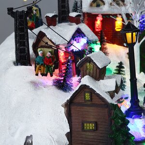 Новогодняя музыкальная композиция Альпийская Деревушка 26*20 см с LED подсветкой и движением Kaemingk фото 3