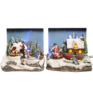 Светящаяся композиция Рождественская ночь - снеговик 23*16*22 см Kaemingk фото 2