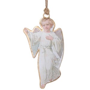 Металлическая елочная игрушка Небесный Ангел 10 см ShiShi фото 1