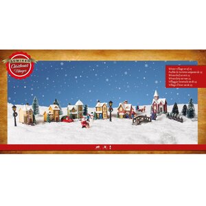 Светящаяся композиция Christmas Village: Домики на Смайли-стрит, с фигурками и аксессуарами, на батарейках Kaemingk фото 2
