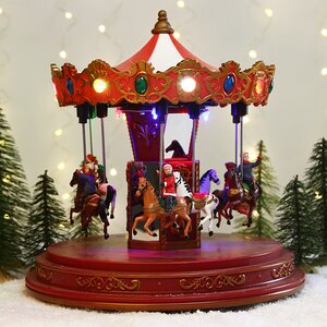 Светящаяся композиция Новогодняя Карусель Вивальди Парк 25*24 см, с движением Kaemingk фото 1