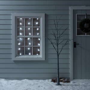 Гирлянда - занавес на окно Снежинки 1.2*2 м, 128 холодных белых LED ламп, прозрачный ПВХ, IP20 Kaemingk фото 4