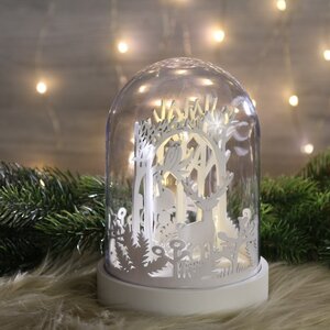 Новогодний светильник - купол Сказочный Лес Винтервудс 18 см на батарейках, 6 LED ламп