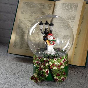 Музыкальный снежный шар с подсветкой и метелью Милый Снеговик 18*14 см, батарейки Kaemingk фото 2